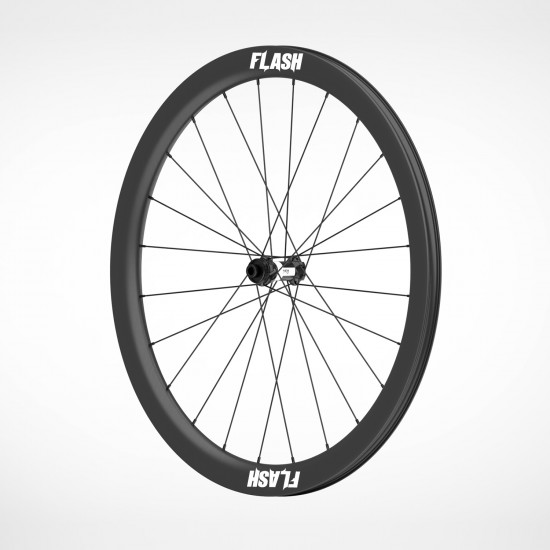 Ruote in Carbonio 700C 45x28mm Tubeless Hookless / Tubolare per Freni a Disco da Strada con Mozzo DT SWISS